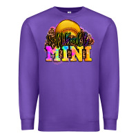 Purple softball mini Premium Sweatshirt - OliviaCreatesArt