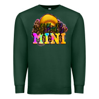 Sports Green softball mini Premium Sweatshirt - OliviaCreatesArt