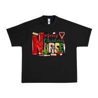 Black merry christmas nurse Urban Heavy Tee - MaliasSmallBusiness