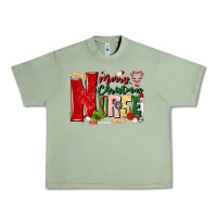 Oil Green merry christmas nurse Urban Heavy Tee - MaliasSmallBusiness