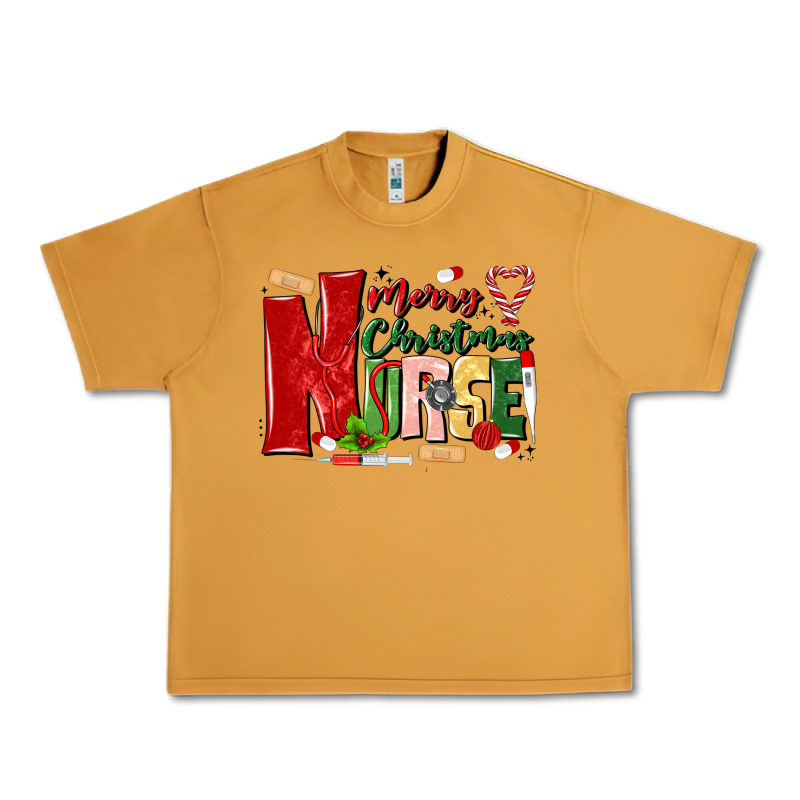 Merry Christmas Nurse Urban Heavy Tee by MaliasSmallBusiness | Teevron