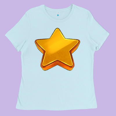 3d Golden Stars Ladies Tee Designed By Adodesignshop