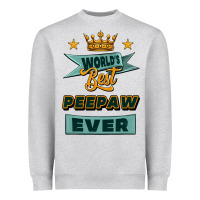 Heather Grey world's best peepaw ever Heavyweight Sweatshirt - Jasminsmagicworld