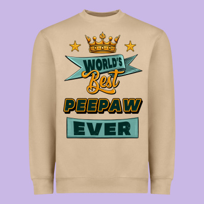 World's Best Peepaw Ever Heavyweight Sweatshirt Designed By Jasminsmagicworld