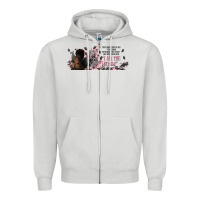 Dove Grey i am the storm with girl and butterflies Zipper Hoodie - TumblerDesignByShophia