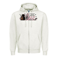 Oatmeal Heather i am the storm with girl and butterflies Zipper Hoodie - TumblerDesignByShophia