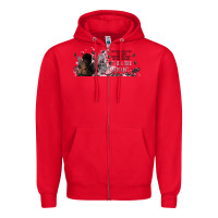 Red i am the storm with girl and butterflies Zipper Hoodie - TumblerDesignByShophia