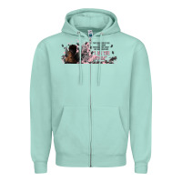 Seafoam i am the storm with girl and butterflies Zipper Hoodie - TumblerDesignByShophia