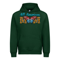 Forest Green All American Mom Butterfly Urban Hoodie - LillyAllenDesigns