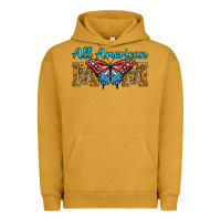 Pigment Peanut Butter All American Mom Butterfly Urban Hoodie - LillyAllenDesigns