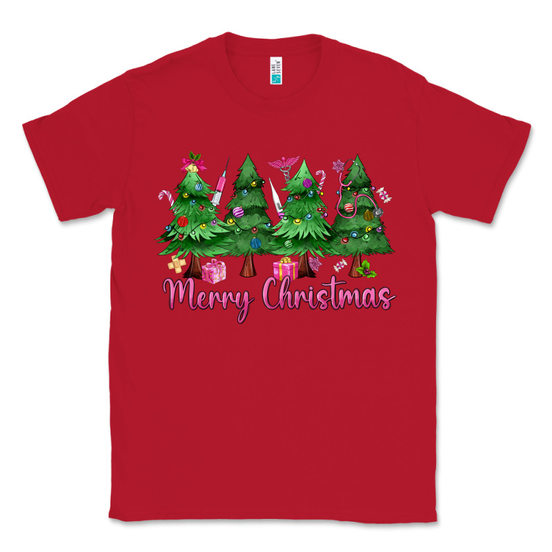 Merry Christmas Nurse Trees Classic Tee by MaliasSmallBusiness | Teevron