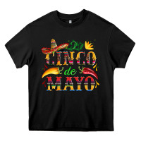 Black cinco de mayo with pepper and sombrero Heavy Core Tee - Artiststas