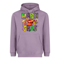 Lavender mardi gras crawfish olivia Heavyweight Hoodie - OliviaCreatesArt