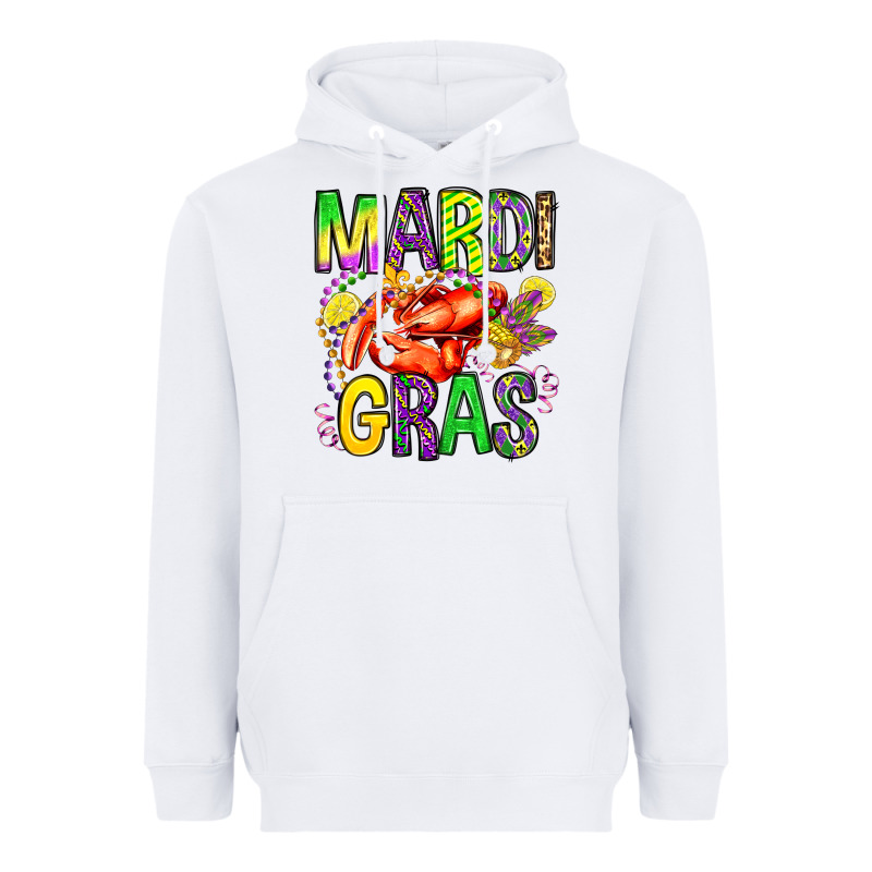 Mardi Gras Crawfish Olivia Heavyweight Hoodie by OliviaCreatesArt | Teevron