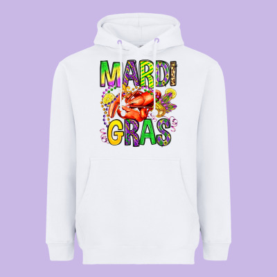 Mardi Gras Crawfish Olivia Heavyweight Hoodie Designed By Oliviacreatesart