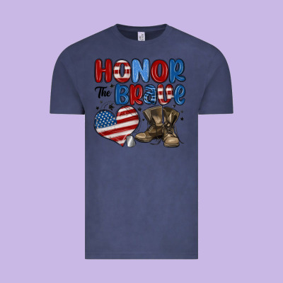 Honor The Brave Vintage Tee Designed By Maliassmallbusiness