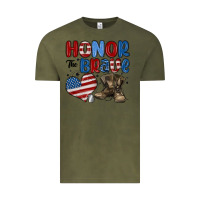 Vintage Olive honor the brave Vintage Tee - MaliasSmallBusiness