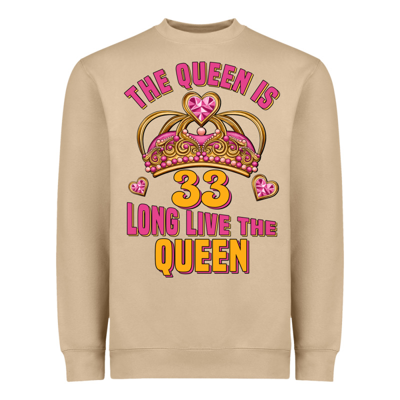 The Queen Is 33 Long Live The Queen Heavyweight Sweatshirt by Jasminsmagicworld | Teevron