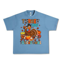 Pebble Blue turkey and touchdowns Urban Heavy Tee - MaliasSmallBusiness