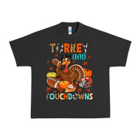 Pigment Black turkey and touchdowns Urban Heavy Tee - MaliasSmallBusiness