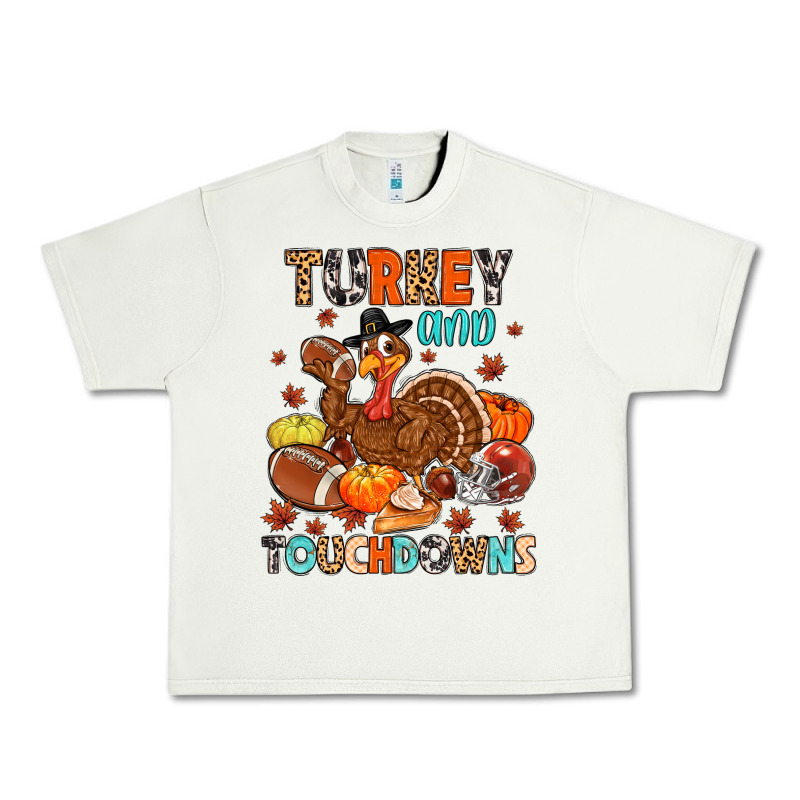 Turkey And Touchdowns Urban Heavy Tee by MaliasSmallBusiness | Teevron