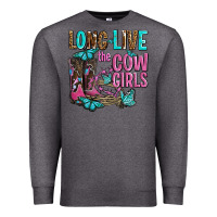 Charcoal Heather long live the cowgirls olivia Premium Sweatshirt - OliviaCreatesArt