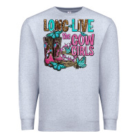 Heather Grey long live the cowgirls olivia Premium Sweatshirt - OliviaCreatesArt