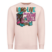 Pale Pink long live the cowgirls olivia Premium Sweatshirt - OliviaCreatesArt