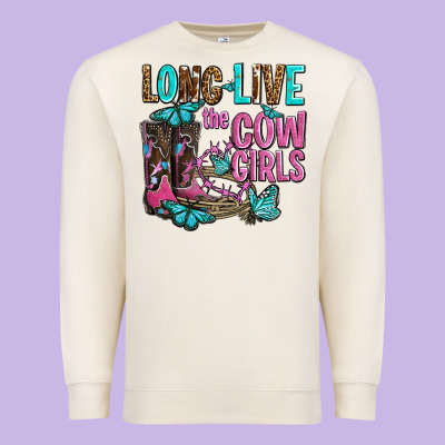 Long Live The Cowgirls Olivia Premium Sweatshirt Designed By Oliviacreatesart