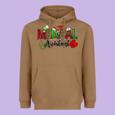 Medical Assistant Christmas Heavyweight Hoodie Designed By Oliviacreatesart