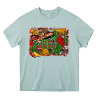 Arona mexican cacti background Heavy Core Tee - Artiststas