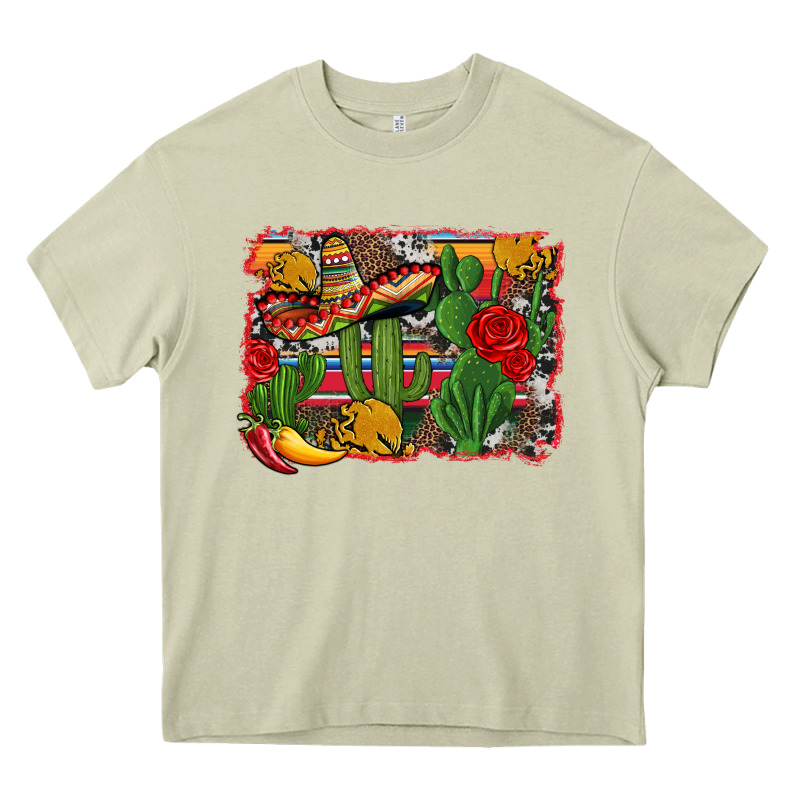 Mexican Cacti Background Heavy Core Tee by Artiststas | Teevron