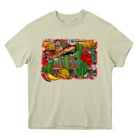Mossy mexican cacti background Heavy Core Tee - Artiststas