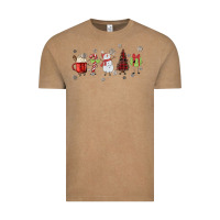 Vintage Coffee Cartoon Christmas Characters Vintage Tee - MaliasSmallBusiness