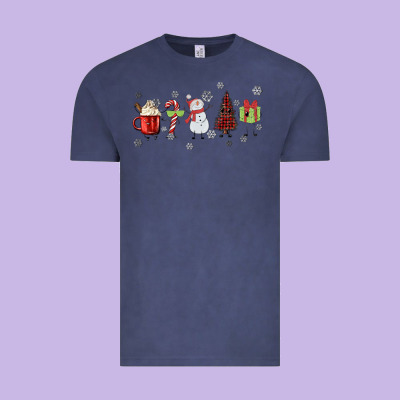 Cartoon Christmas Characters Vintage Tee Designed By Maliassmallbusiness
