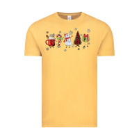 Vintage Mustard Cartoon Christmas Characters Vintage Tee - MaliasSmallBusiness