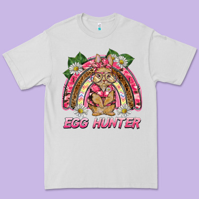 Easter Pink Camouflage Egg Hunter  Bunny Rainbow Premium Tee Designed By Barkaloodesign