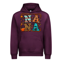 Mauve Wine Fall Autumn Leopard Nana Urban Hoodie - LillyAllenDesigns