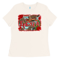 Bone fiesta with sombrero background Ladies Tee - Artiststas