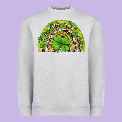 Western St Patricks Rainbow Heavyweight Sweatshirt Designed By Jasminsmagicworld