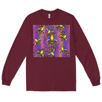Burgundy mardi gras fleur de lis Long Sleeve Tee - RanaPortraitStore
