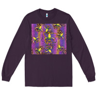 Plum mardi gras fleur de lis Long Sleeve Tee - RanaPortraitStore