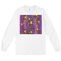White mardi gras fleur de lis Long Sleeve Tee - RanaPortraitStore