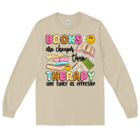 Mushroom books are cheaper than therapy and twice as effective Long Sleeve Tee - Artiststas