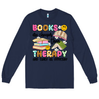 Navy books are cheaper than therapy and twice as effective Long Sleeve Tee - Artiststas