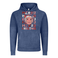 Vintage Denim merry christmas smiling face Vintage Hoodie - MaliasSmallBusiness