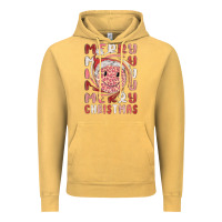 Vintage Mustard merry christmas smiling face Vintage Hoodie - MaliasSmallBusiness