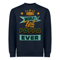 Navy world's best poppa ever Heavyweight Sweatshirt - Jasminsmagicworld