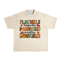 Flannels Hayrides Pumpkinsbonfires Urban Heavy Tee | Teevron