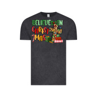 Vintage Black believe in christmas Vintage Tee - MaliasSmallBusiness